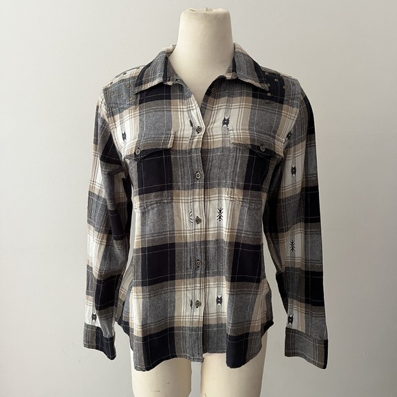 Lucky Brand Tops - Women's lucky brand western coastal cowgirl button down shirt embellished stud M